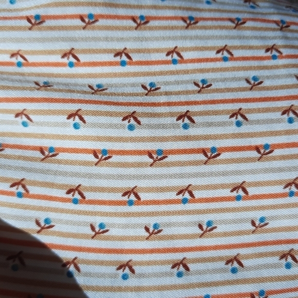 Levi Strauss and Co vintage 1970s brown flowers button down blouse small - Picture 5 of 9